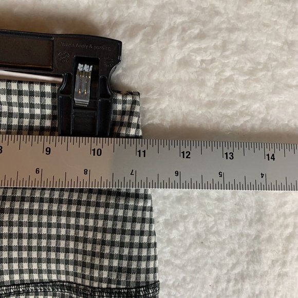 Nike‎ Cropped Pants Women's Small Black Check Stretch High-Rise Leggings 6915 - Picture 4 of 9